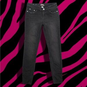 Candies Black Jeans with rhinestones